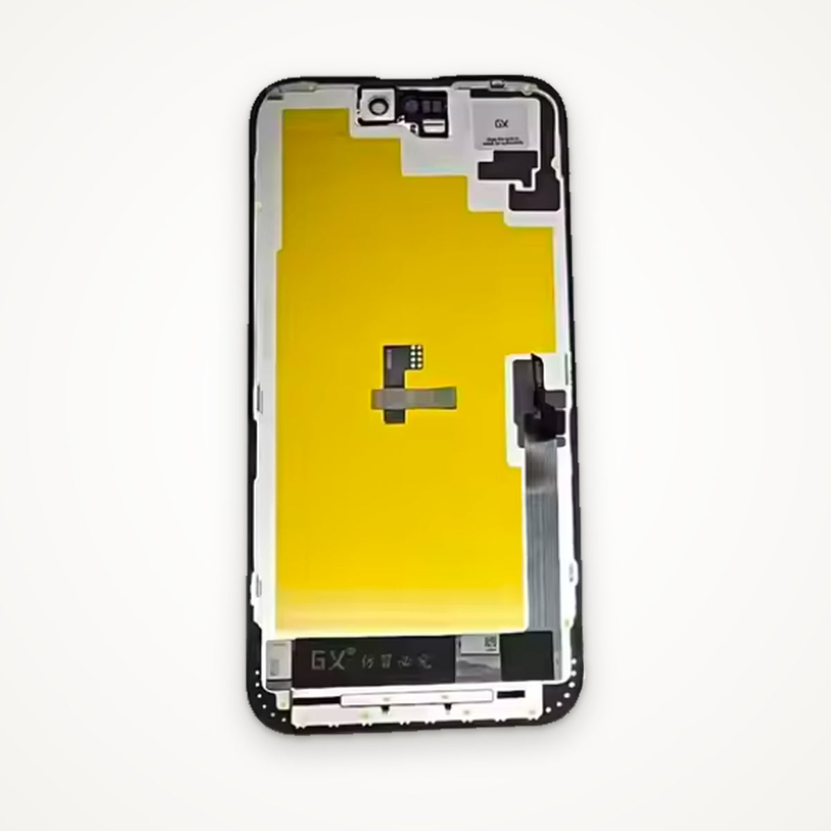 Hard OLED screen for iPhone 16 Plus, from the back