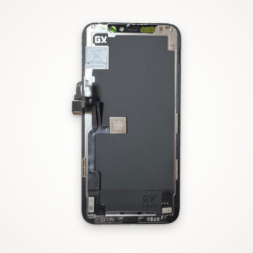 Hard OLED screen for iPhone 11 Pro, from the back. Representative image; the iPhone 11 Pro Max screen is larger (6.5")