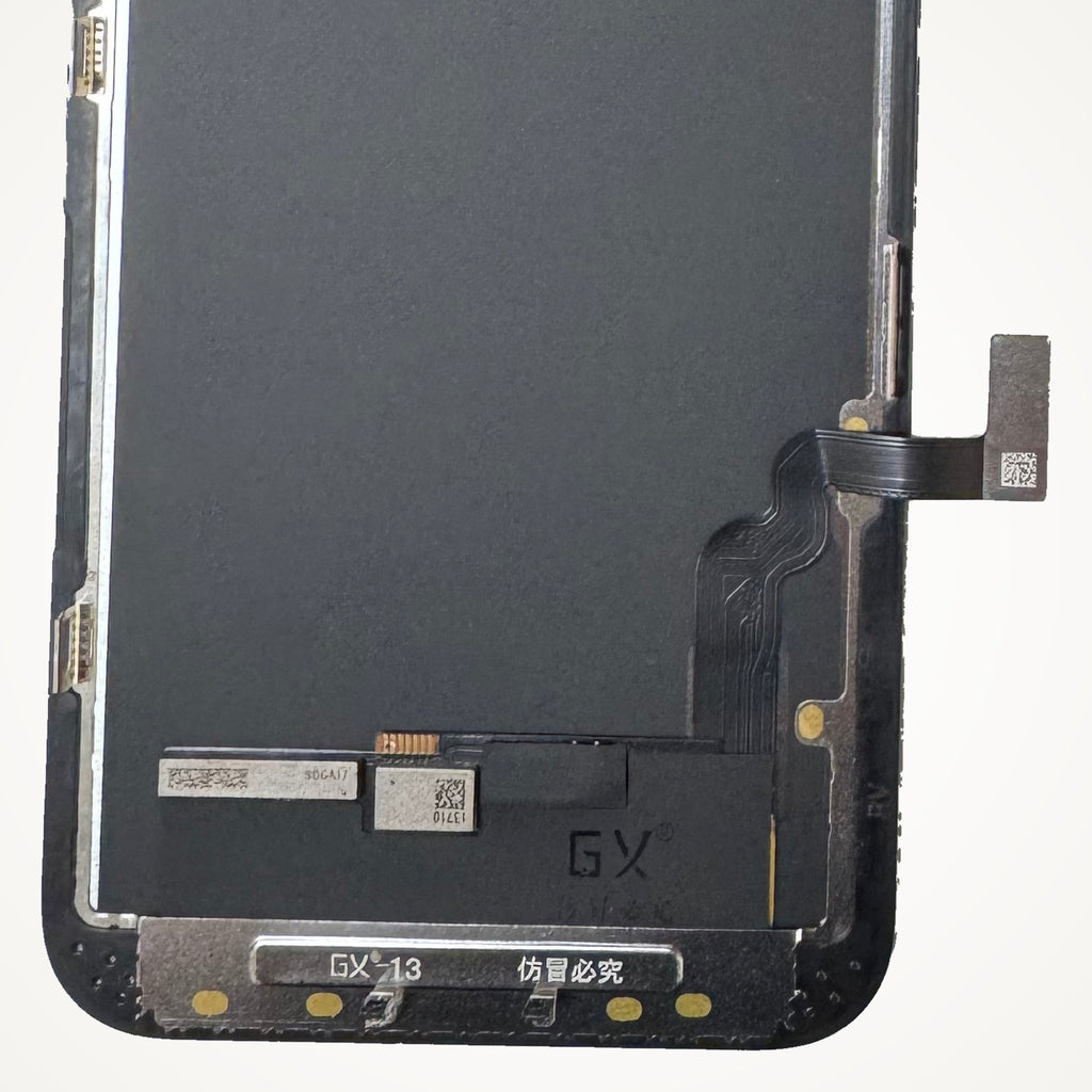 Hard OLED screen for iPhone 13, the lower back up close