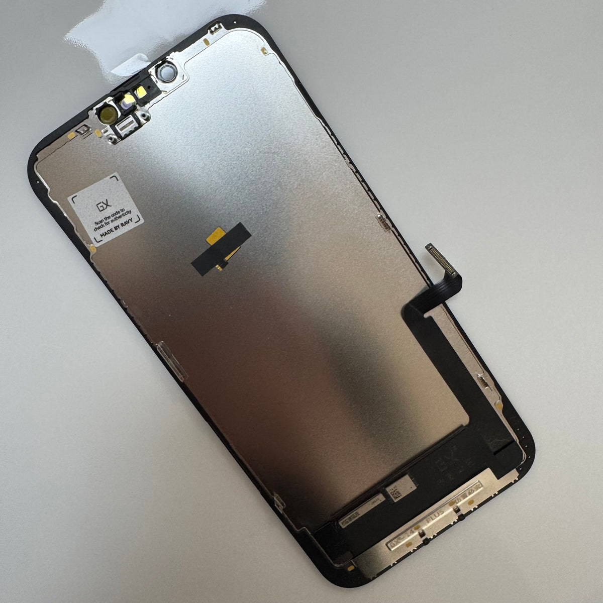 Hard OLED screen for iPhone 14 Plus, the back at an angle