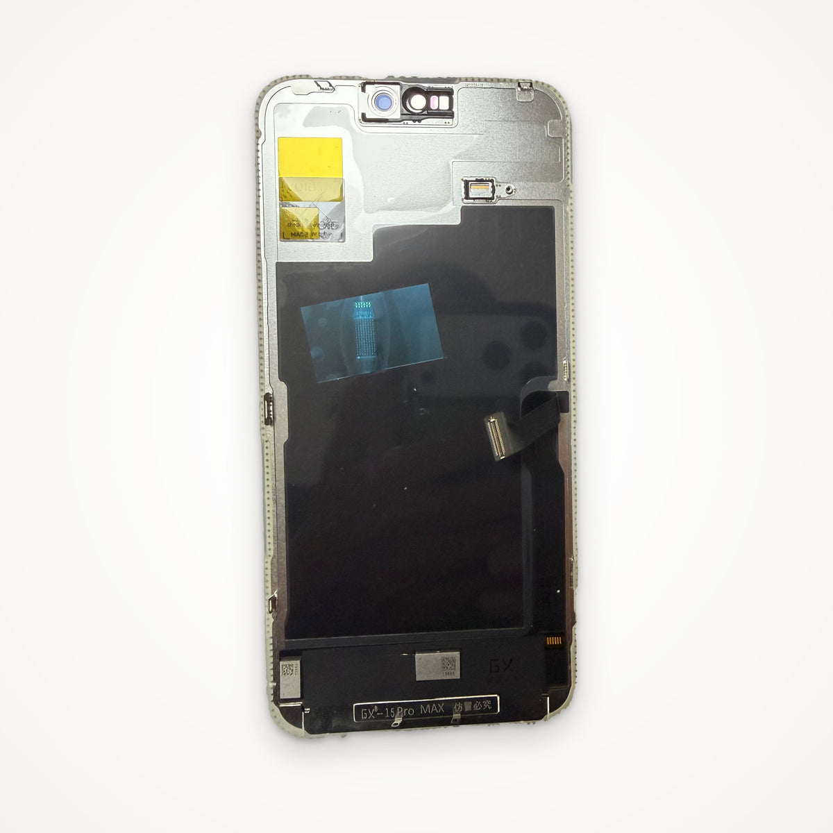 Hard OLED screen for iPhone 15 Pro Max, from the back