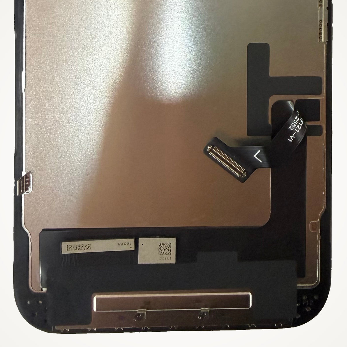 FHD incell LCD screen for iPhone 16e, the lower back up close